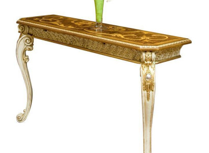 Console table country house style classic telephone tables gold look carved legs
